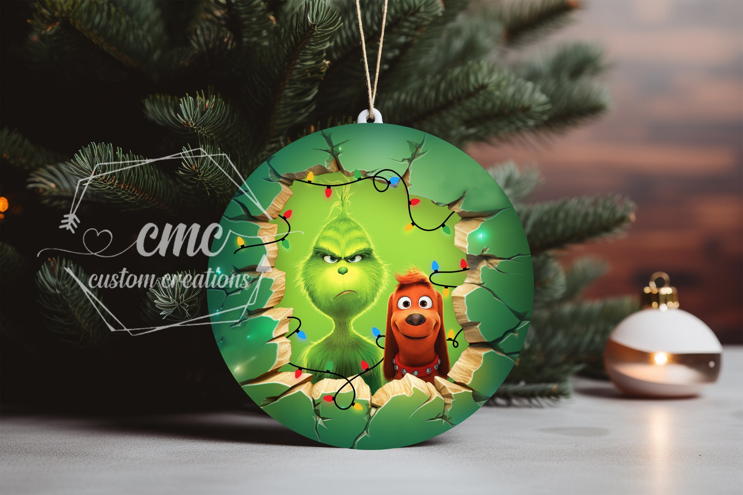 "Faux 3D" Breakthrough & "Faux Puff" Christmas Ornament