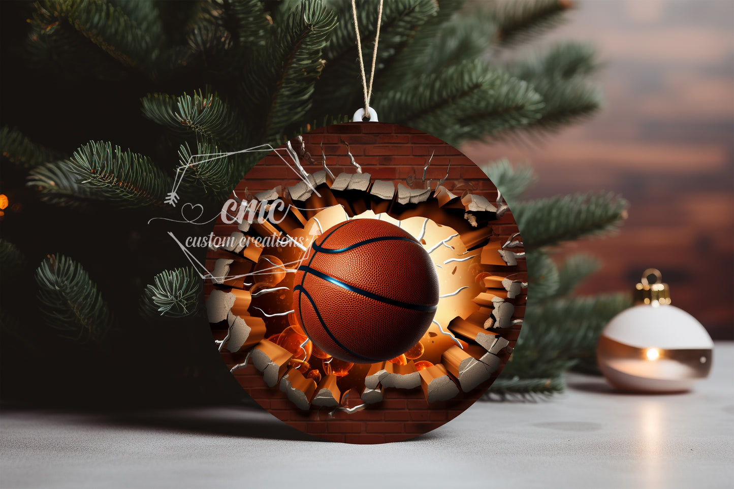 "Faux 3D" Breakthrough Sports Christmas Ornament