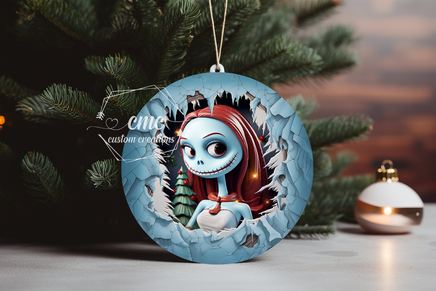 "Faux 3D" Breakthrough Nightmare Before Christmas Ornament