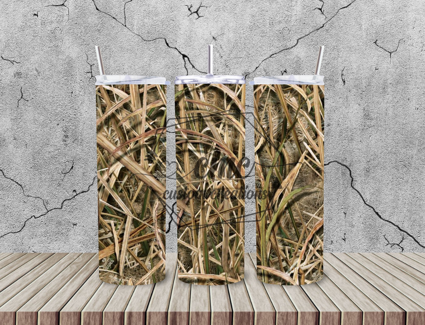 Bottomland or Duck Camo 20 Oz Stainless Skinny Tumbler