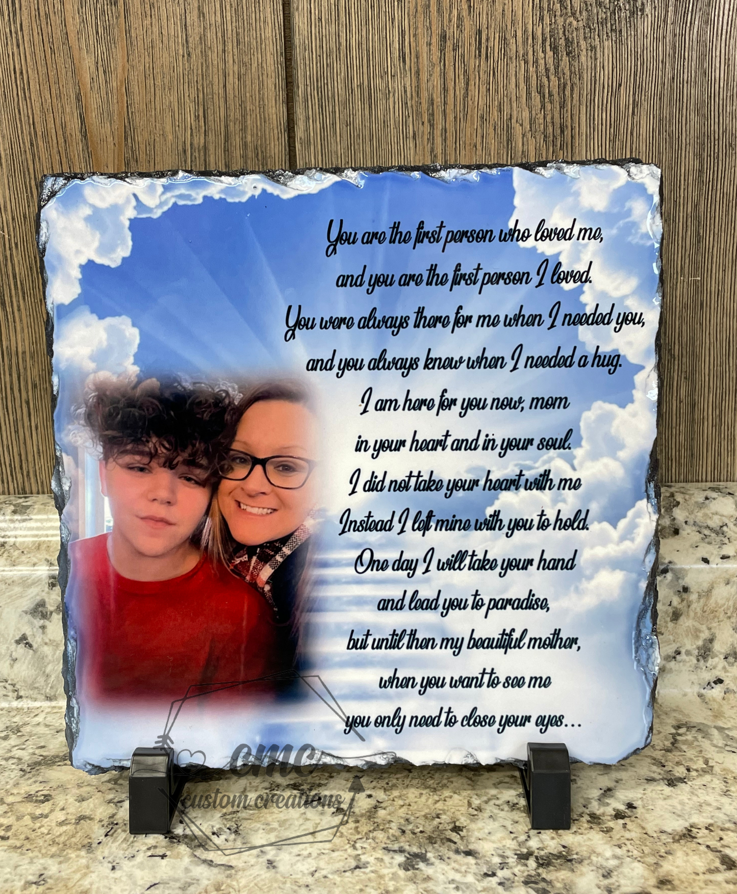 Memorial Photo Poem Slate Gift