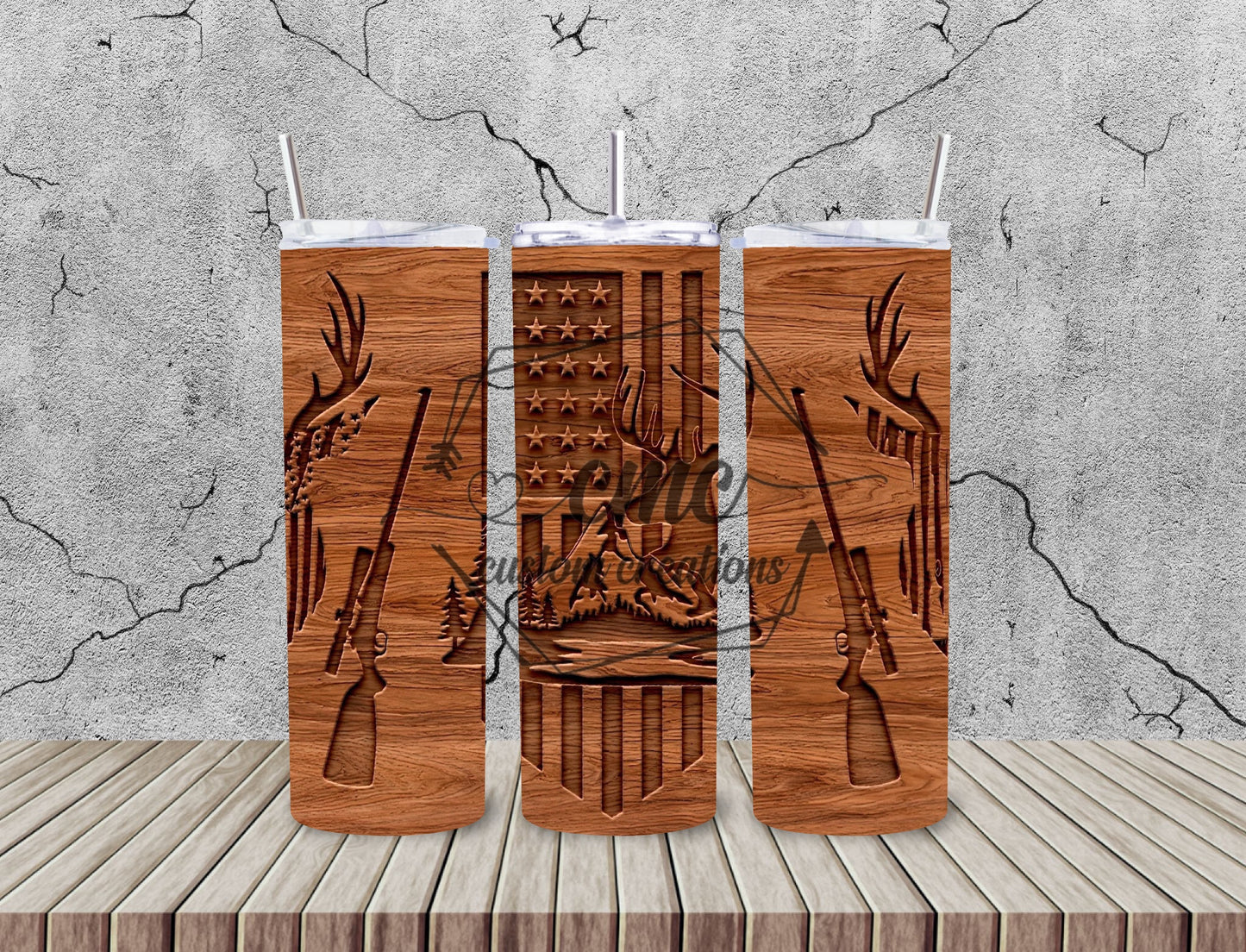 American Hunting 20 Oz Stainless Skinny Tumbler
