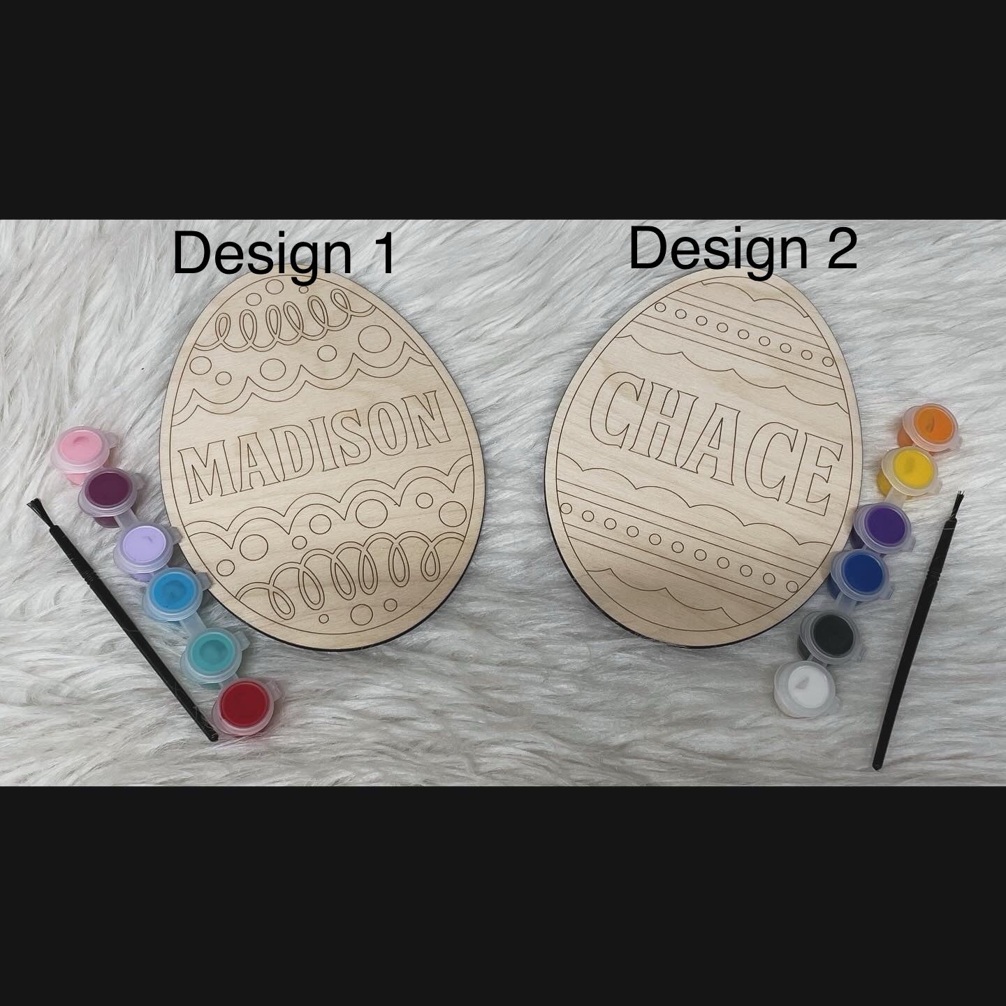Wooden Egg Personalized DIY Paint Kit