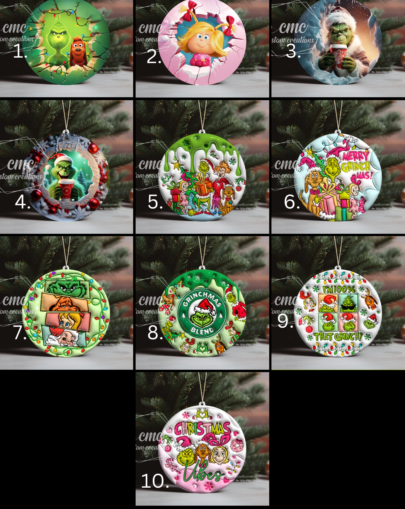 "Faux 3D" Breakthrough & "Faux Puff" Christmas Ornament