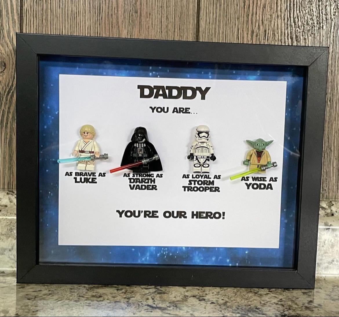 Star Wars Minifigure Shadow Box Frame Father’s Day Frame