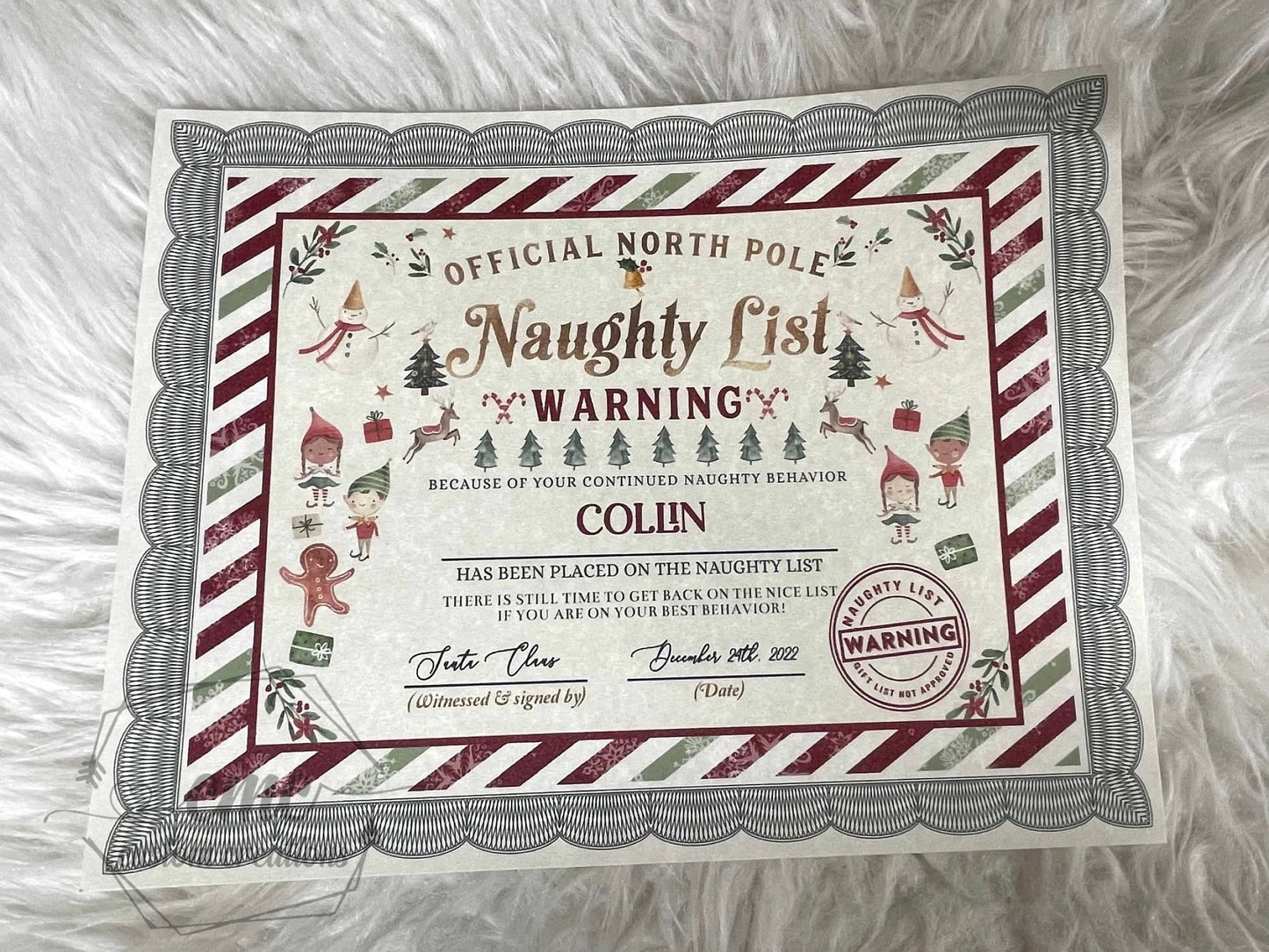 Santa's Naughty or Nice List Certificates