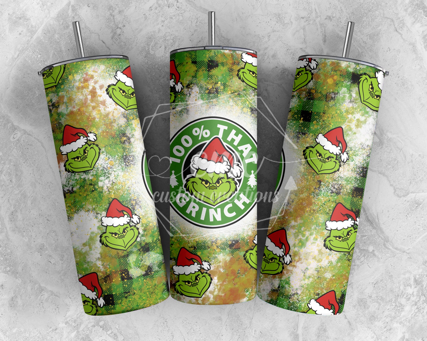 100% That Blend Starbucks Christmas 20 oz Stainless Skinny Tumbler