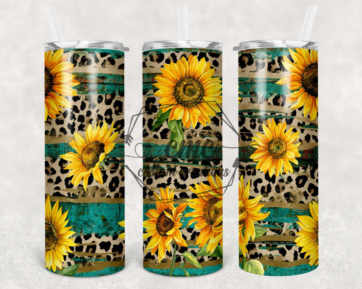 Rustic Sunflower 20 oz Stainless Skinny Tumbler