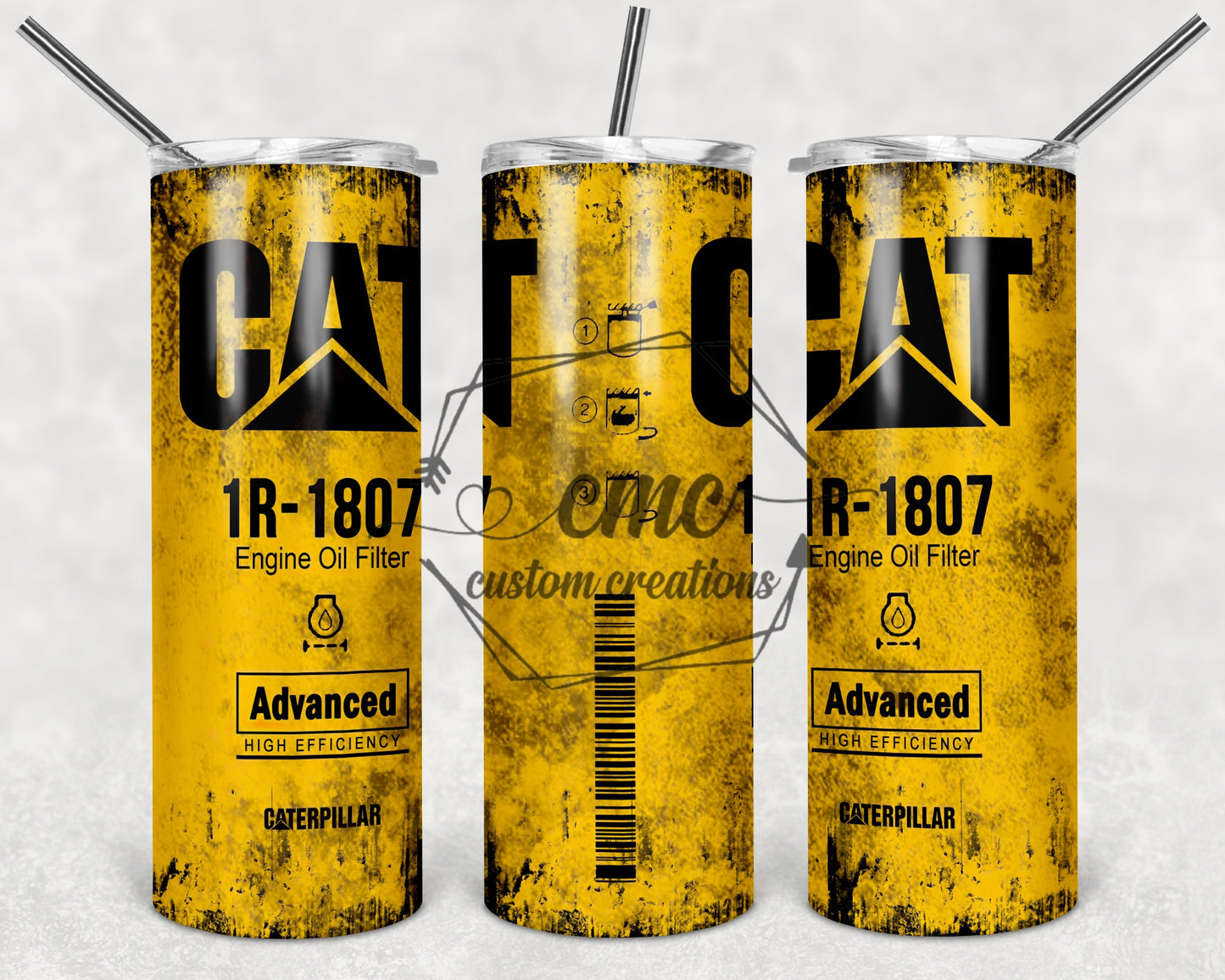 Oil Filter 20 Oz Stainless Skinny Tumbler