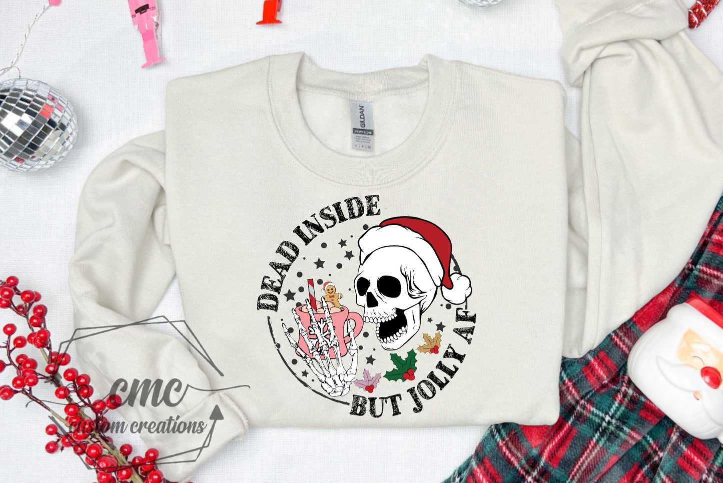 Dead Inside But Jolly AF Christmas Crewneck