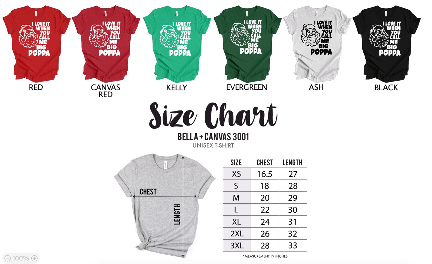 Christmas T-Shirt, Funny Christmas Shirts for Women, Christmas Gifts for Women Big Poppa Shirt , Christmas Crewneck Graphic Tee