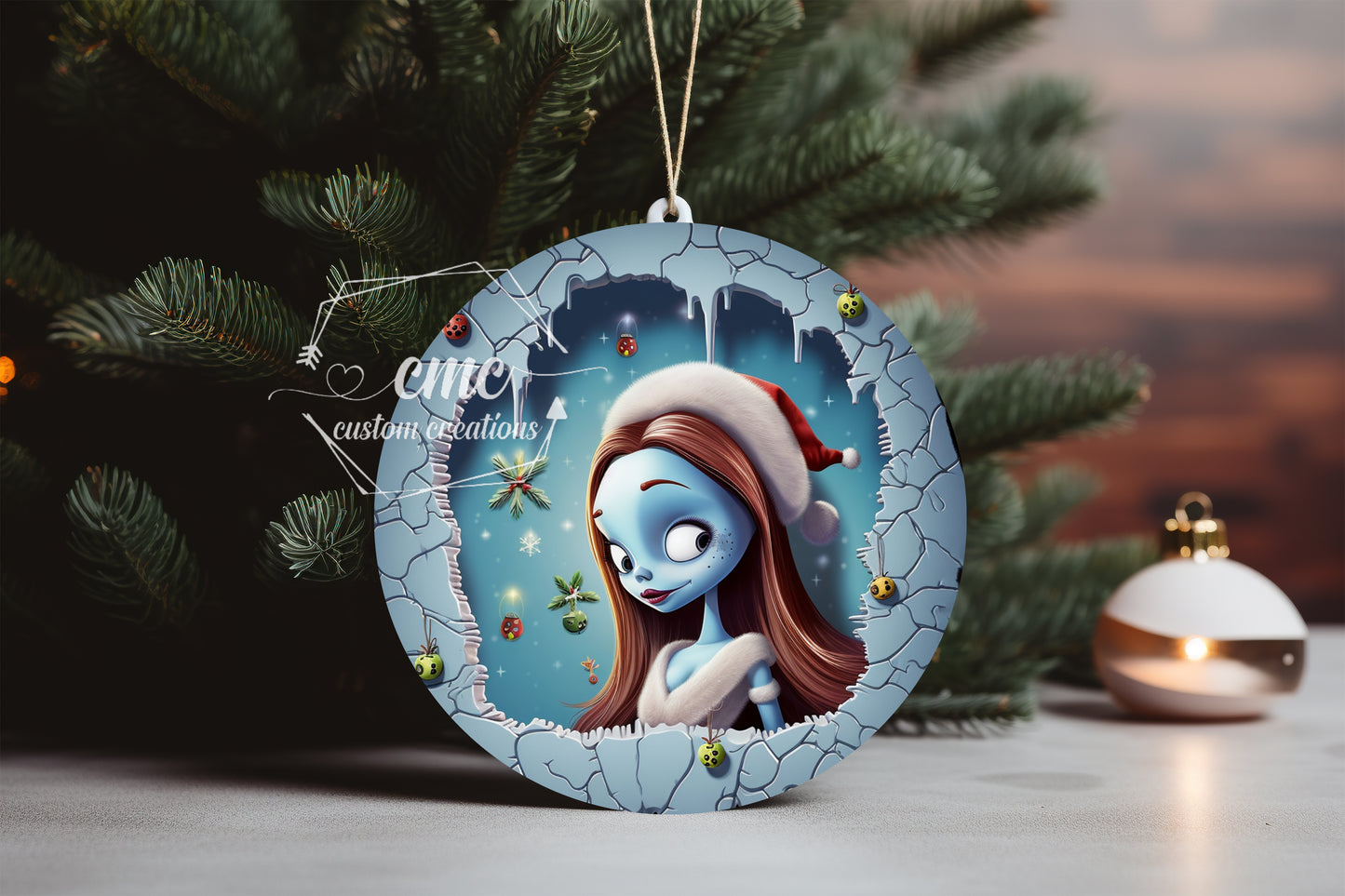 "Faux 3D"  Breakthrough Nightmare Before Christmas Ornament