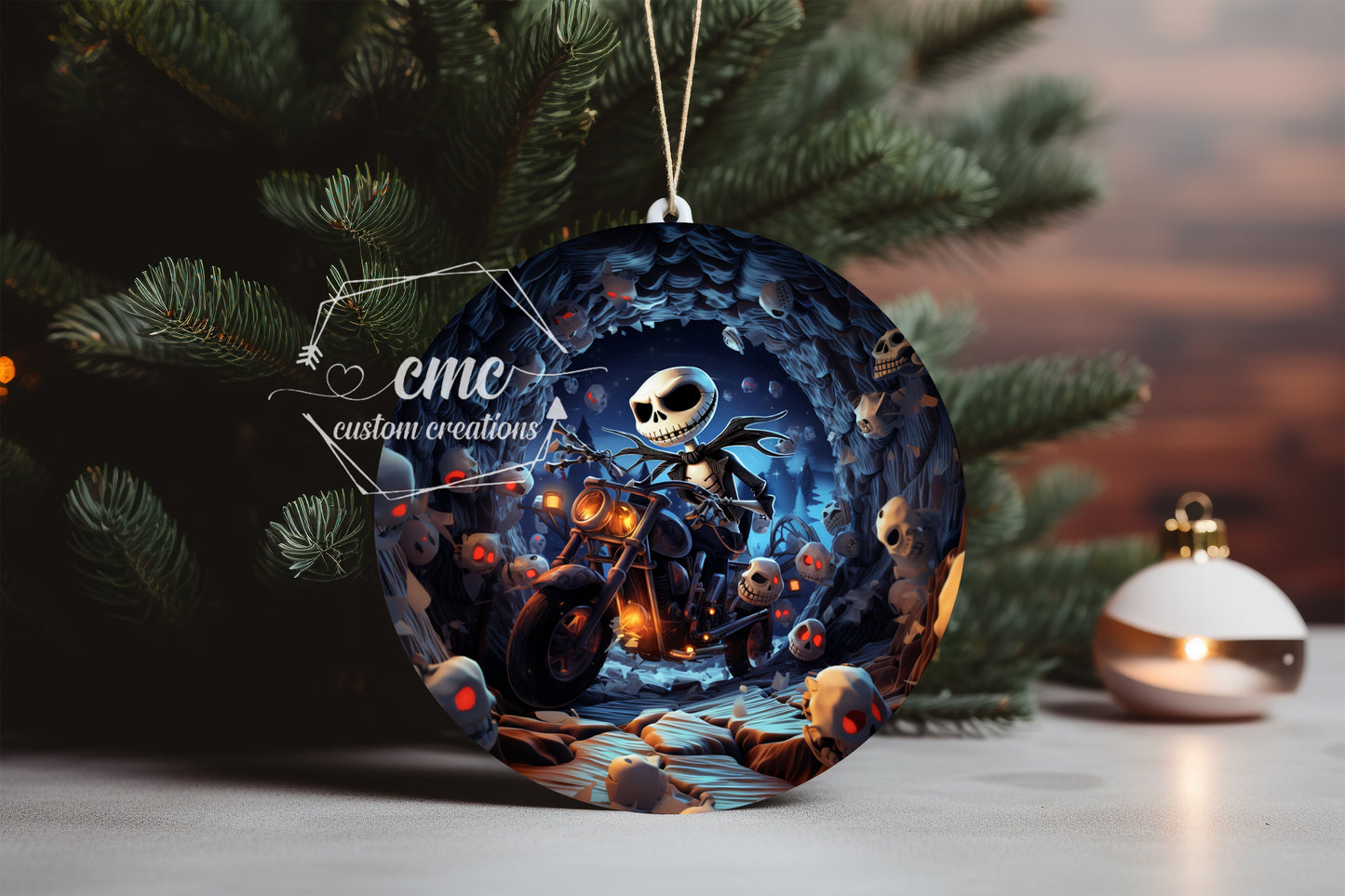 "Faux 3D"  Breakthrough Nightmare Before Christmas Ornament
