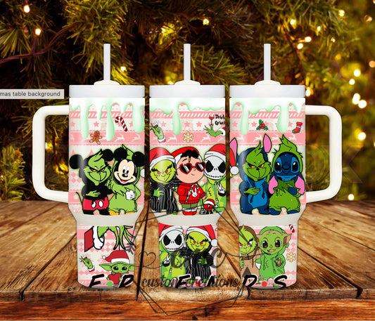 Christmas Friends  40 ounce Stainless Tumbler with Handle