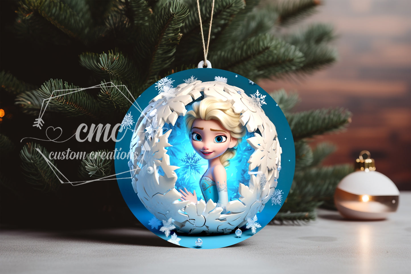 "Faux 3D"  Breakthrough Characters Christmas Ornament