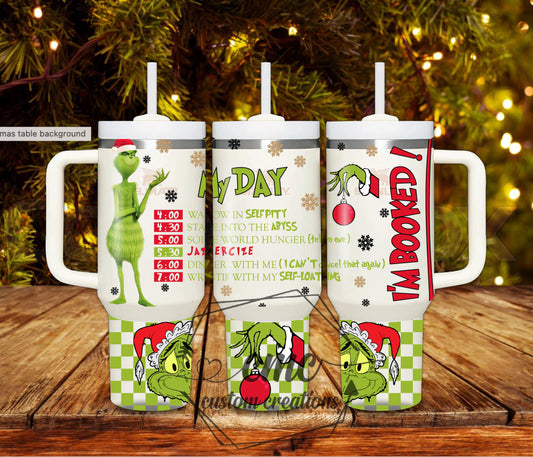 I'm Booked Christmas 40 ounce Stainless Tumbler with Handle