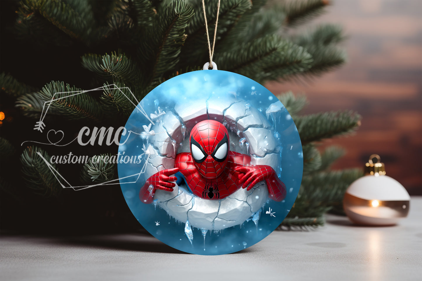 "Faux 3D"  Breakthrough Characters Christmas Ornament