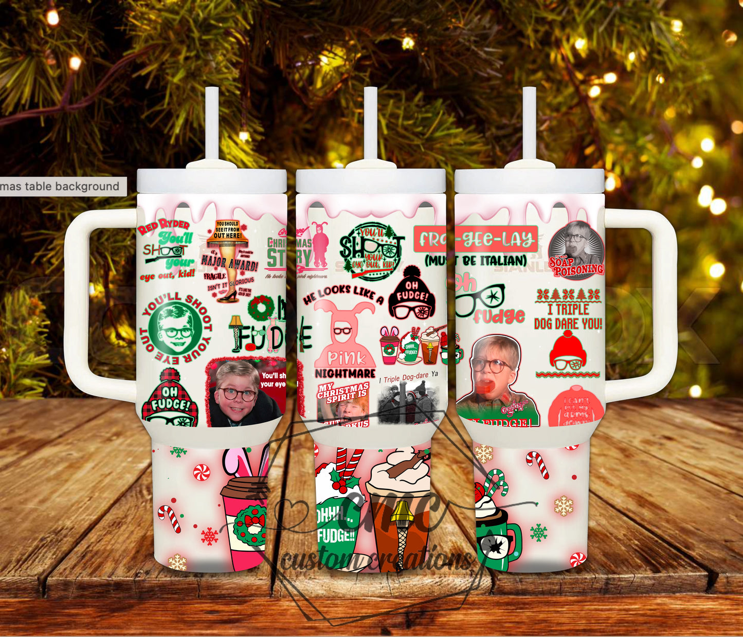 Christmas Story  40 ounce Stainless Tumbler with Handle