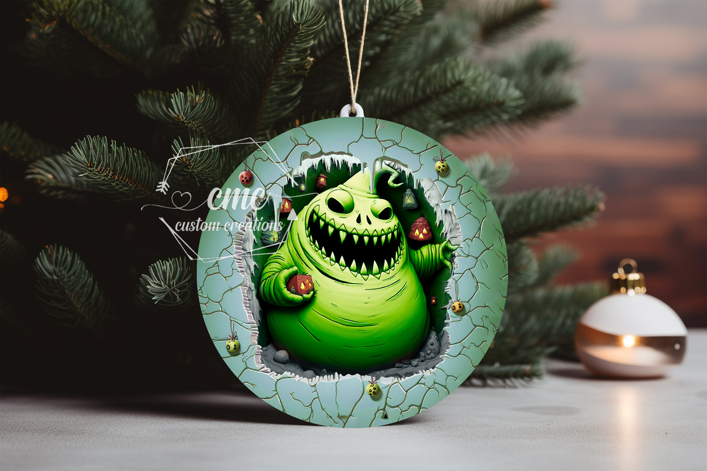 "Faux 3D"  Breakthrough Nightmare Before Christmas Ornament