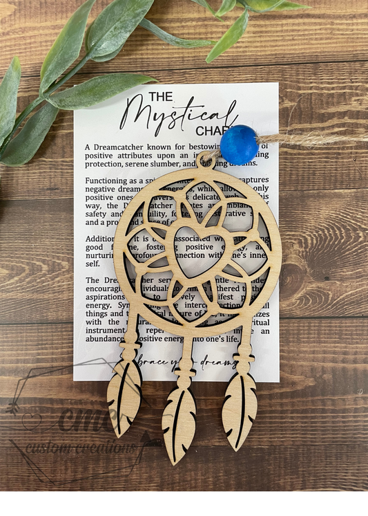 The Mystical Charm Dreamcatcher Wooden OrnamentWooden Ornament/Car Charm