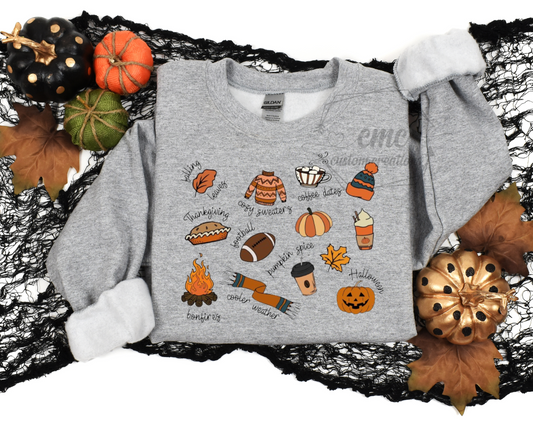 Fall Things Icons Crewneck/Hoodie