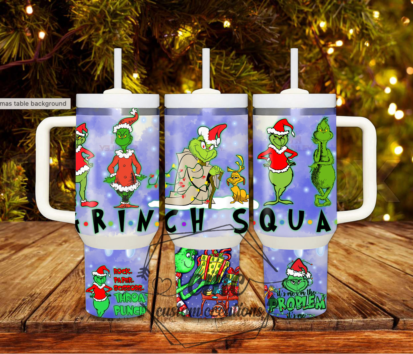 Squad Christmas 40 ounce Stainless Tumbler with Handle