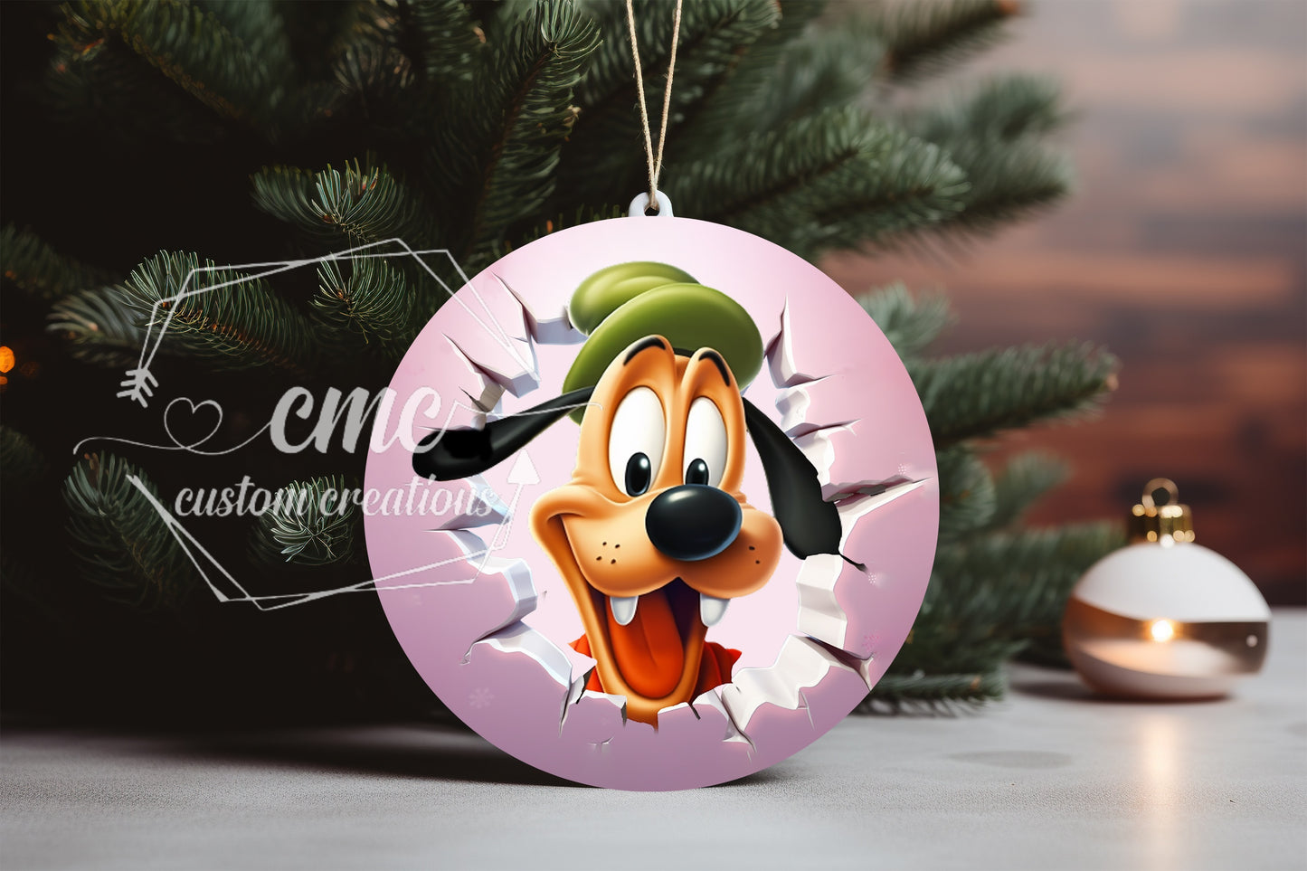 "Faux 3D"  Breakthrough Characters Christmas Ornament