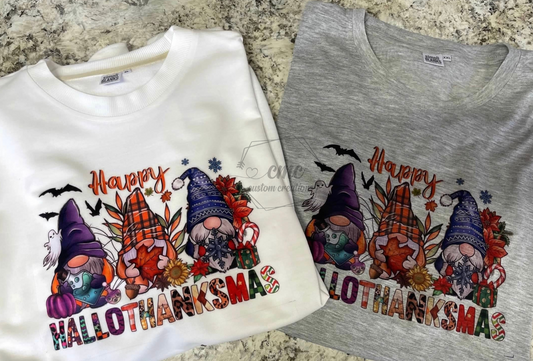 Gnome Happy Hallothanksmas Crewneck/Hoodie