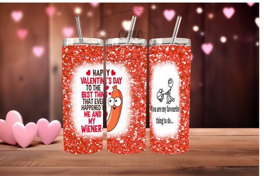 Adult Valentine's Day 20 Oz Stainless Skinny Tumbler