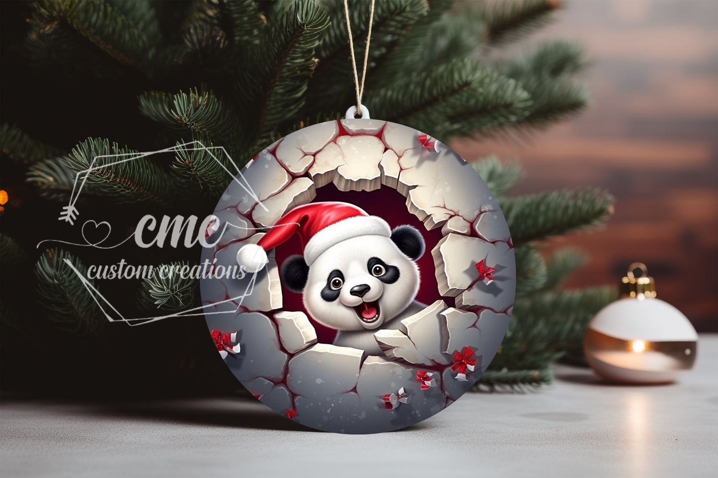"Faux 3D"  Breakthrough Christmas Ornament