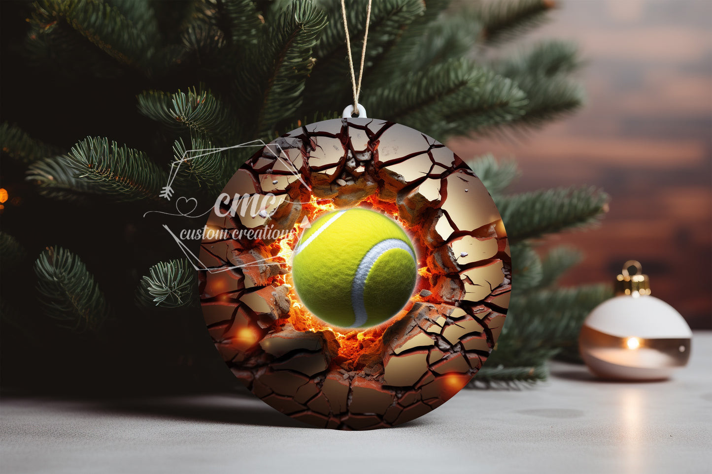 "Faux 3D"  Breakthrough Sports Christmas Ornament