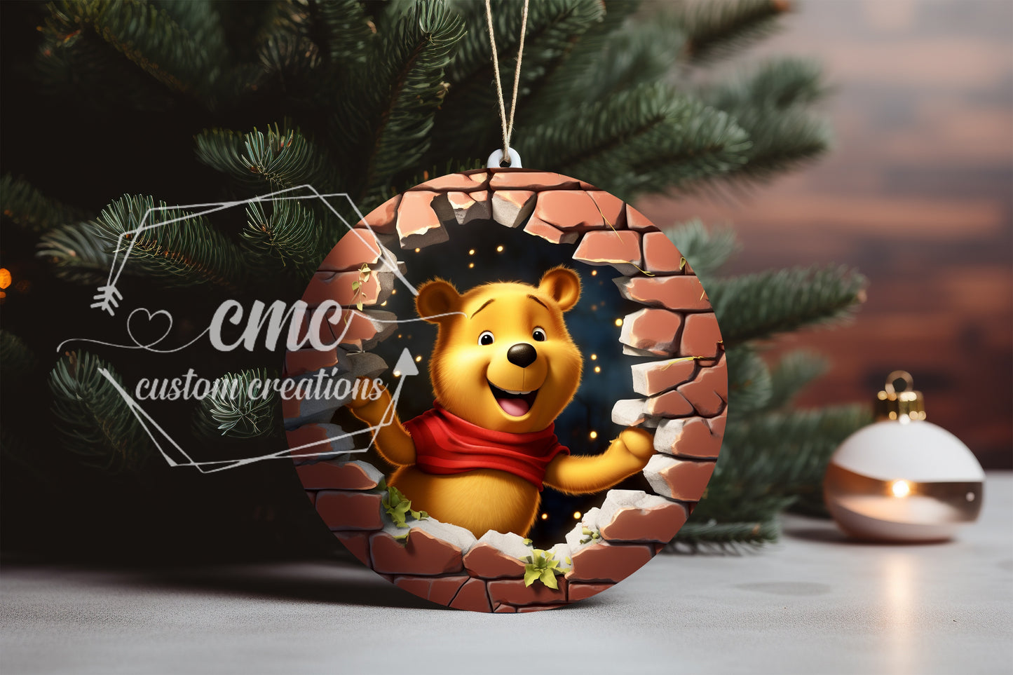 "Faux 3D"  Breakthrough Characters Christmas Ornament