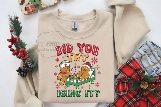 Gingerbread Icing Christmas Crewneck