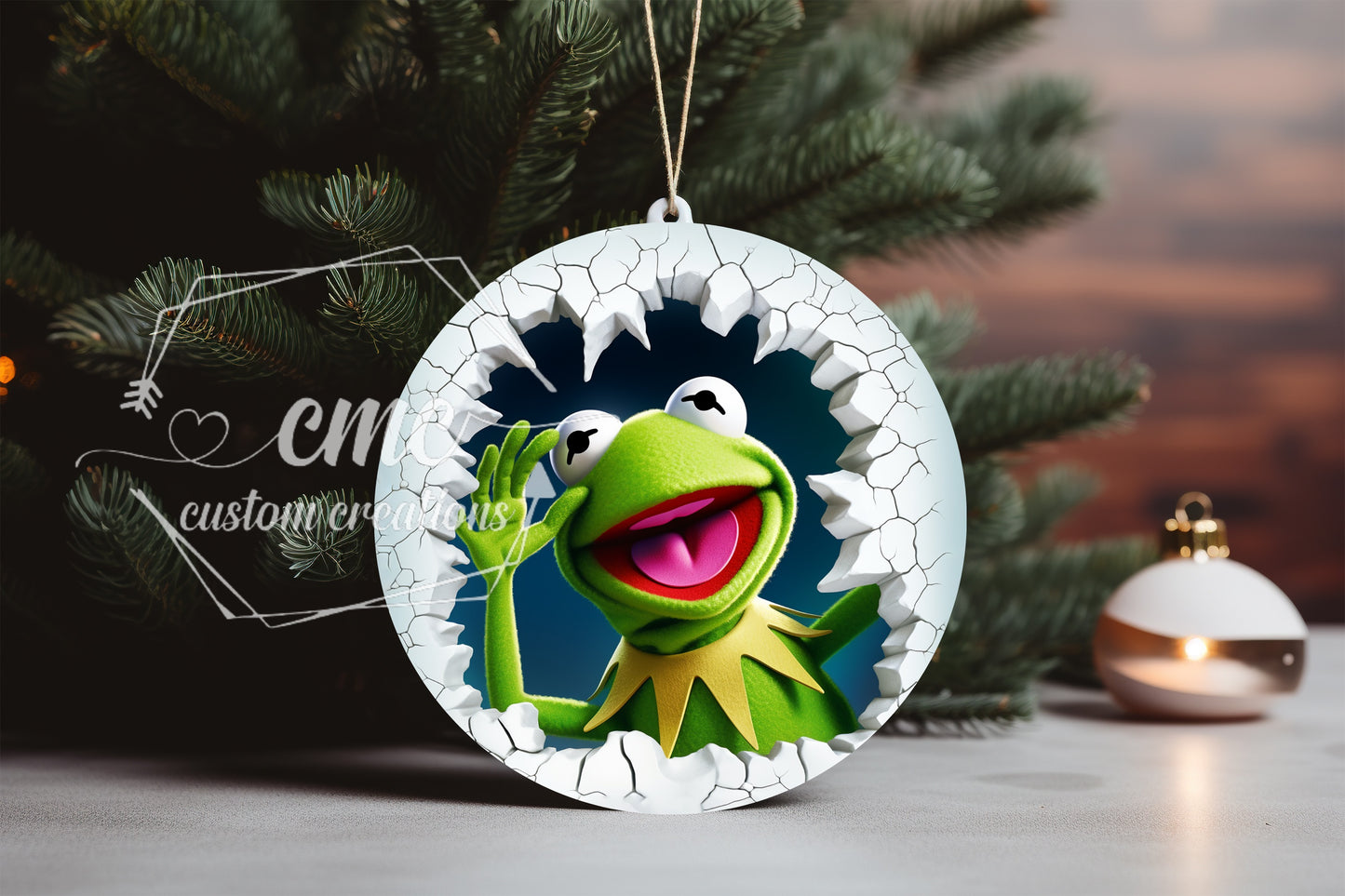 "Faux 3D"  Breakthrough Characters Christmas Ornament
