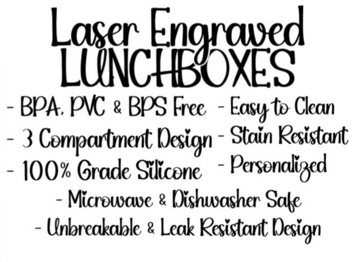 Laser Engraved Silicone Lunch Box - Pre-Order