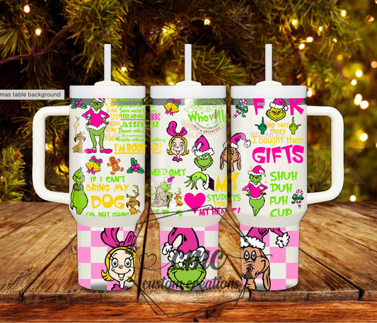 Little Lady Christmas 40 ounce Stainless Tumbler with Handle