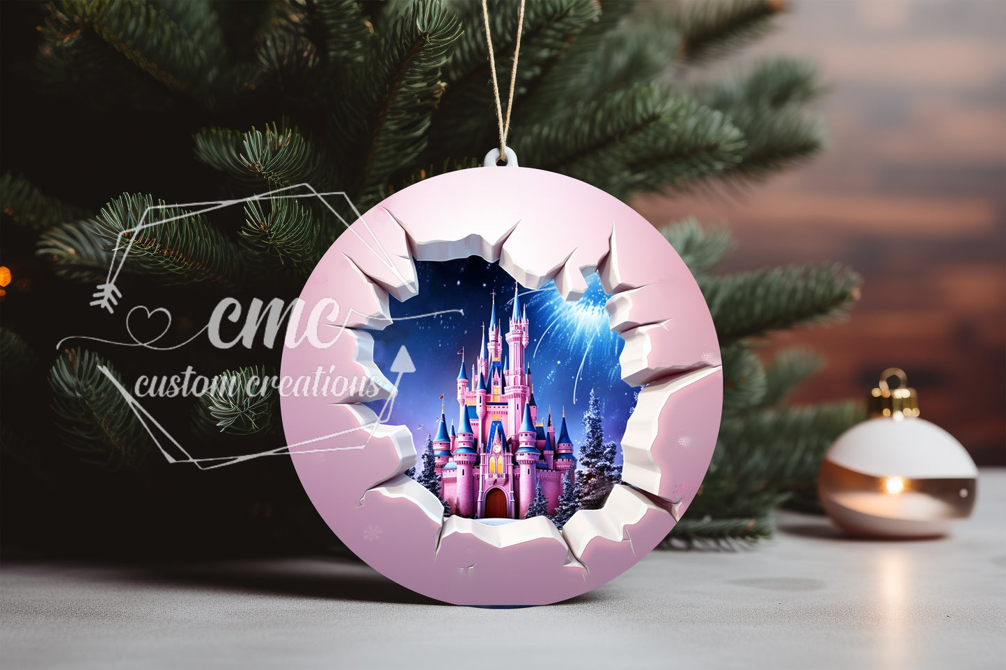 "Faux 3D"  Breakthrough Characters Christmas Ornament