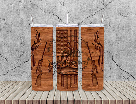 American Hunting 20 Oz Stainless Skinny Tumbler