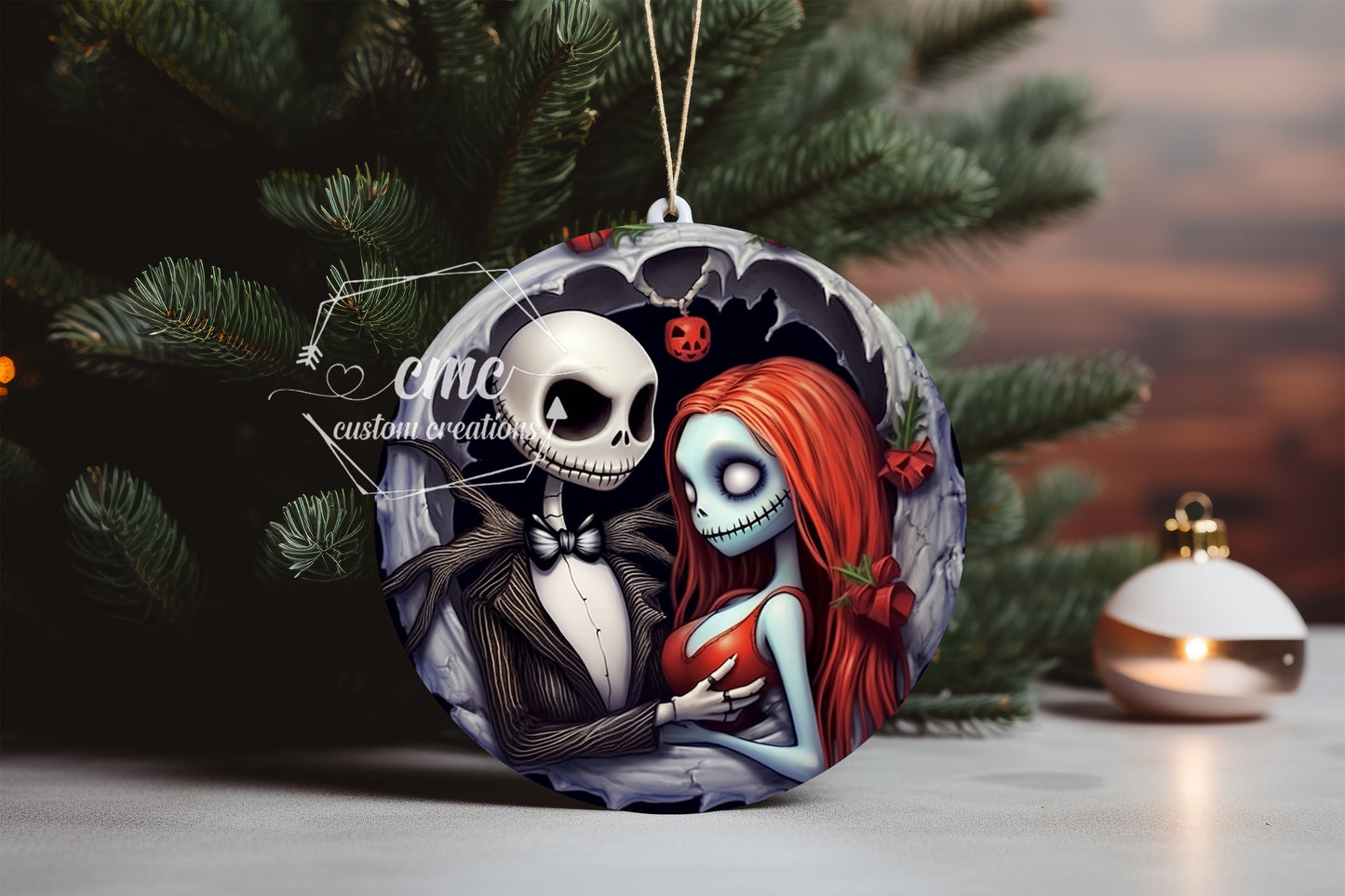 "Faux 3D"  Breakthrough Nightmare Before Christmas Ornament