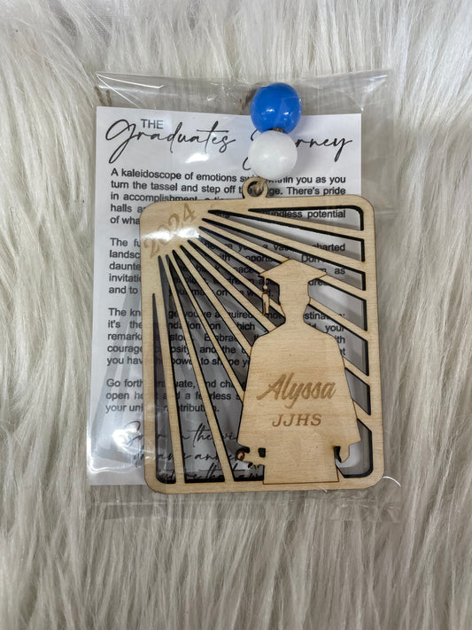Personalized graduates journey car charm/ornament