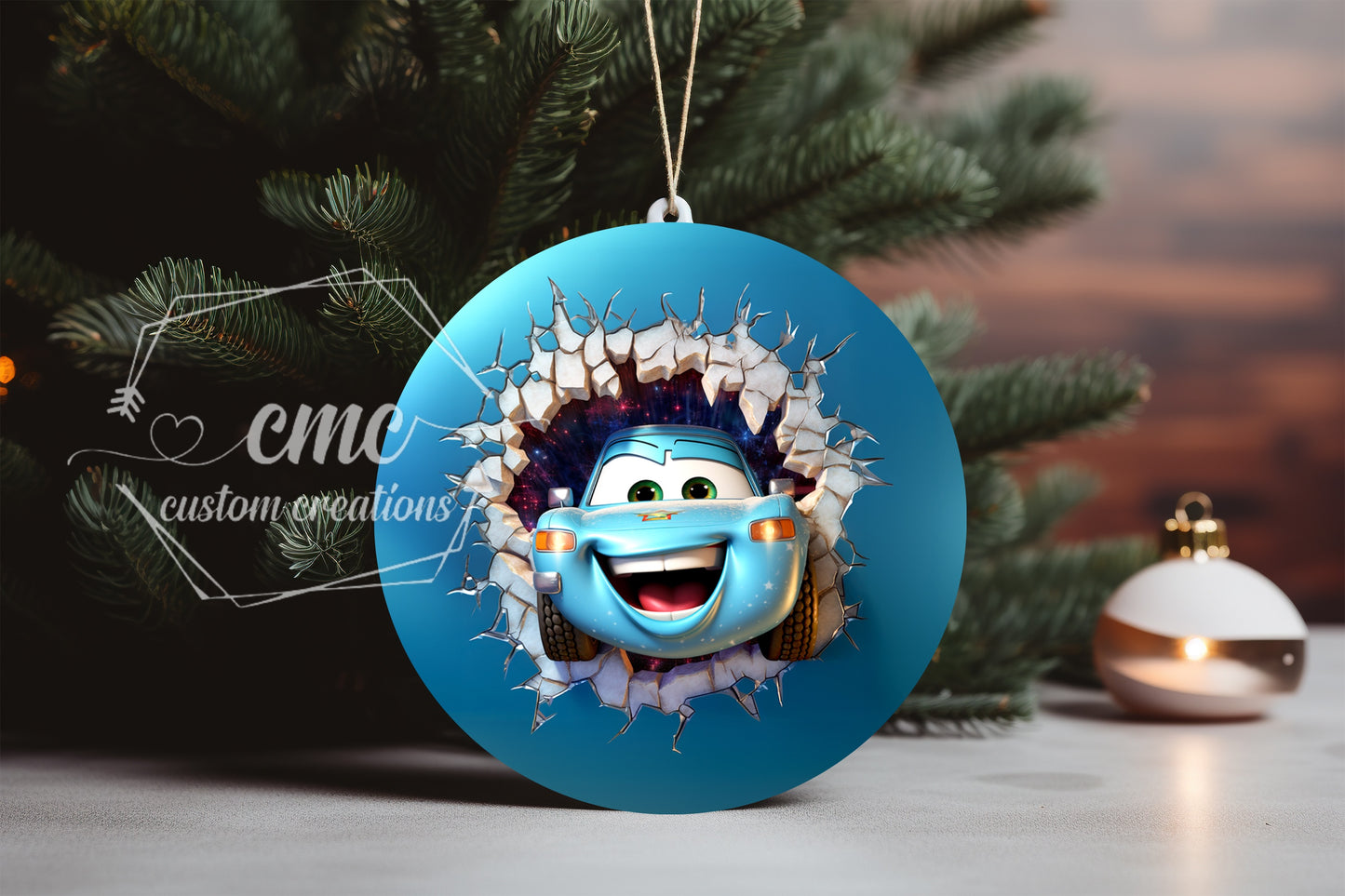 "Faux 3D"  Breakthrough Characters Christmas Ornament