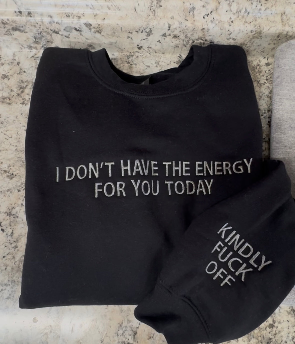 Embroidered Swear Word Crewneck Sweatshirt