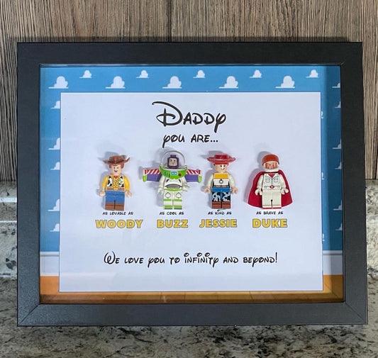 Toy Minifigure Shadow Box Frame Father’s Day Frame