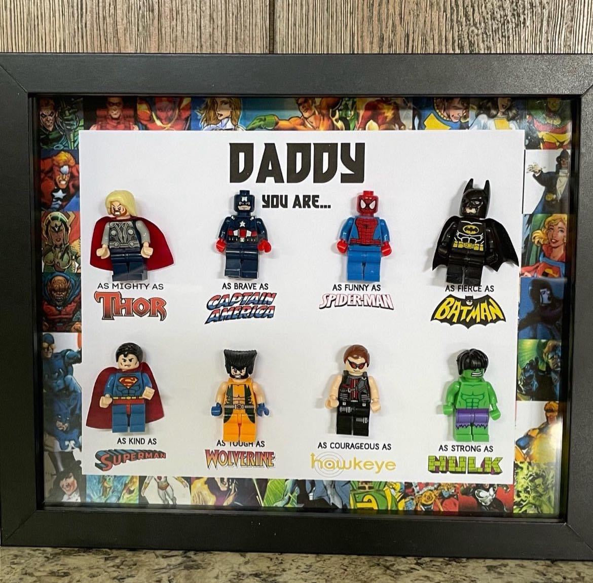 Superhero mini figure shadowbox 