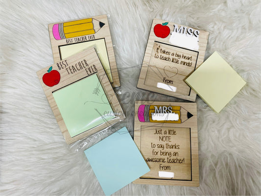 Personalized Teacher Sticky Note Holder