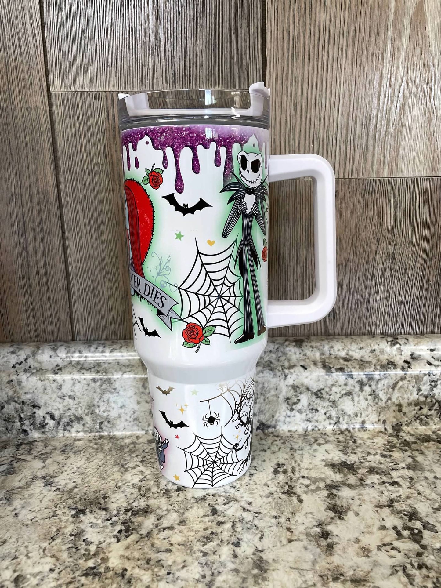 The Nightmare Before Christmas 40 ounce Stainless Tumbler with Handle
