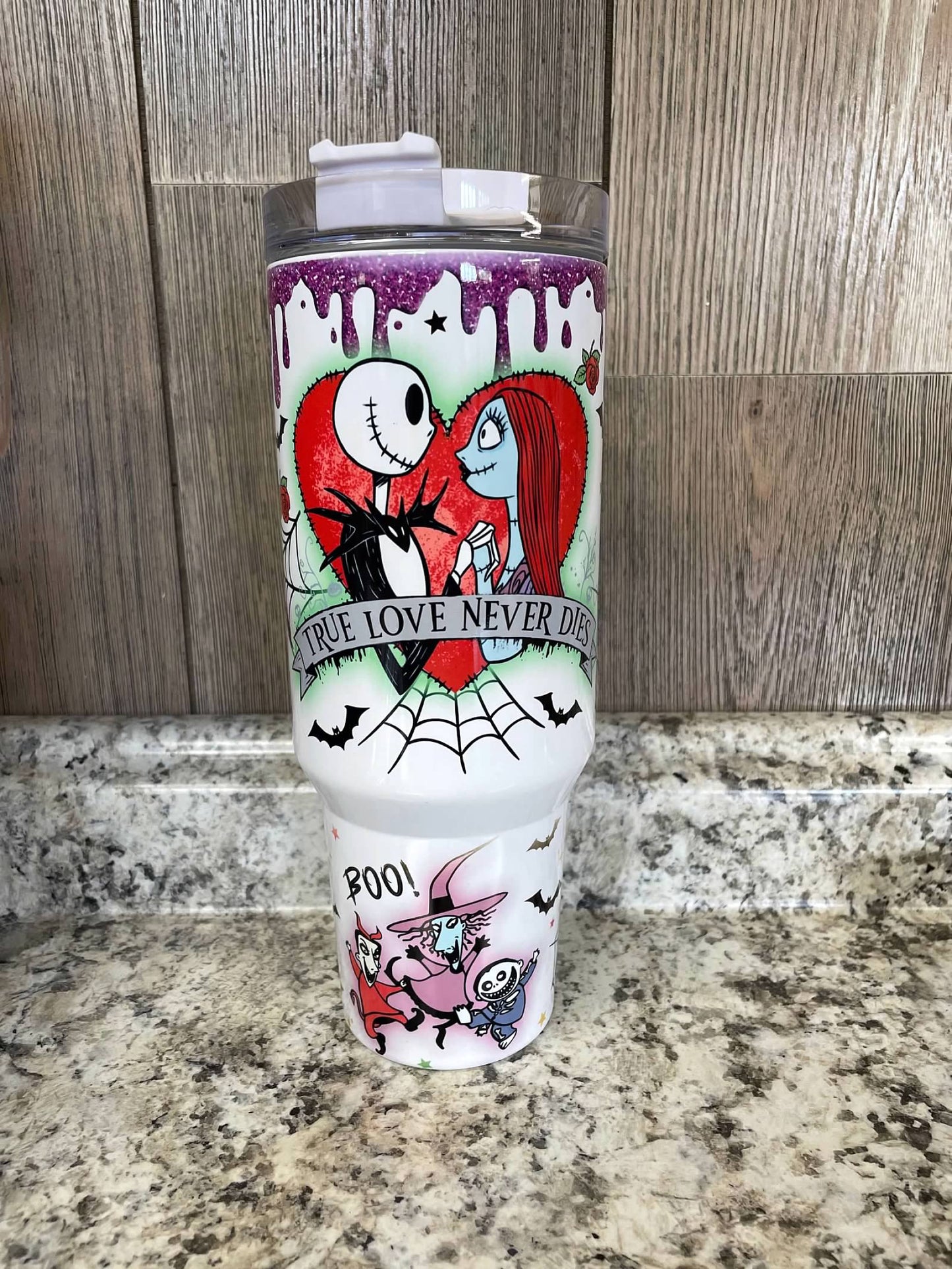 The Nightmare Before Christmas 40 ounce Stainless Tumbler with Handle
