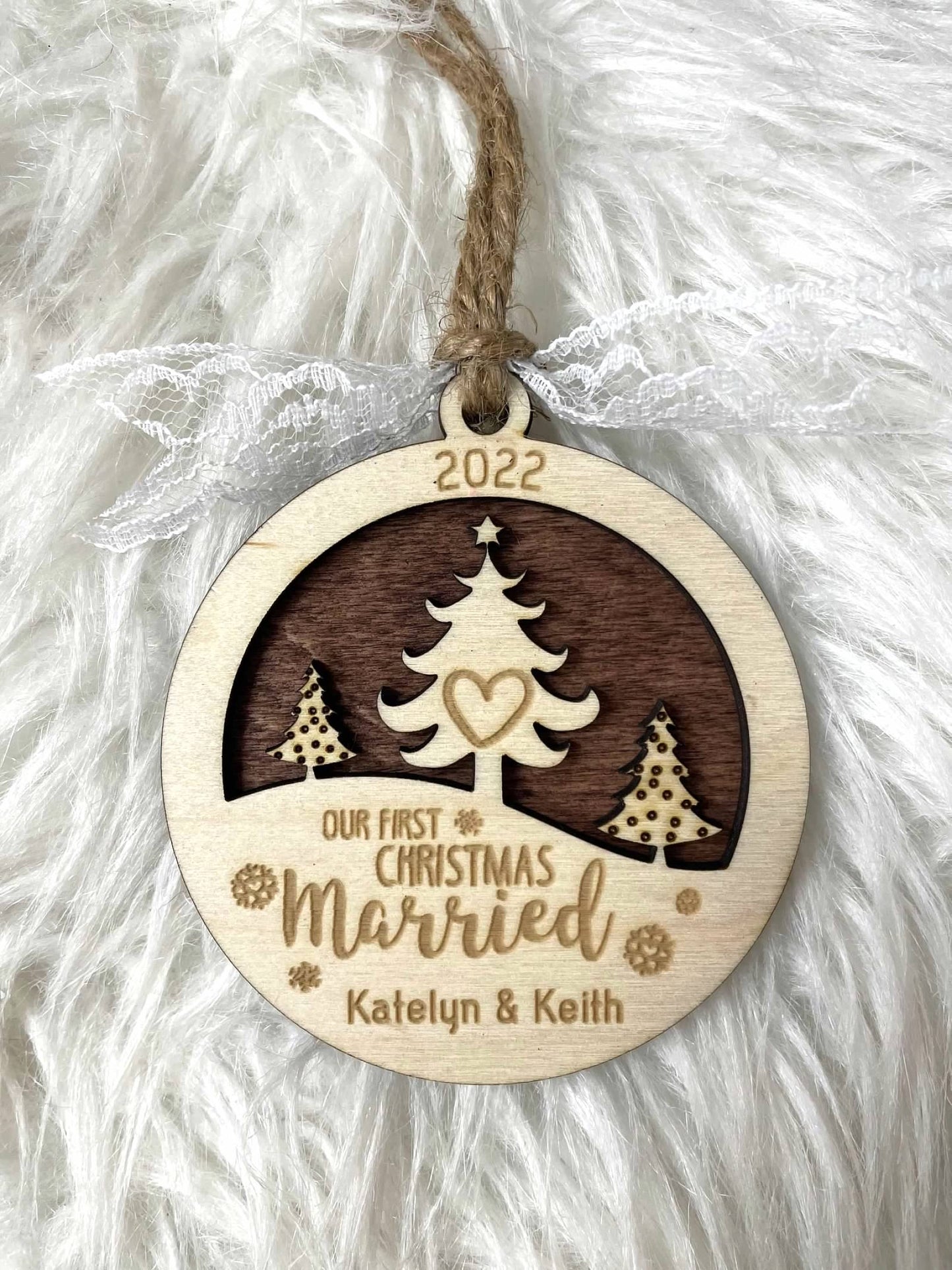 Our First Christmas Wooden Ornament