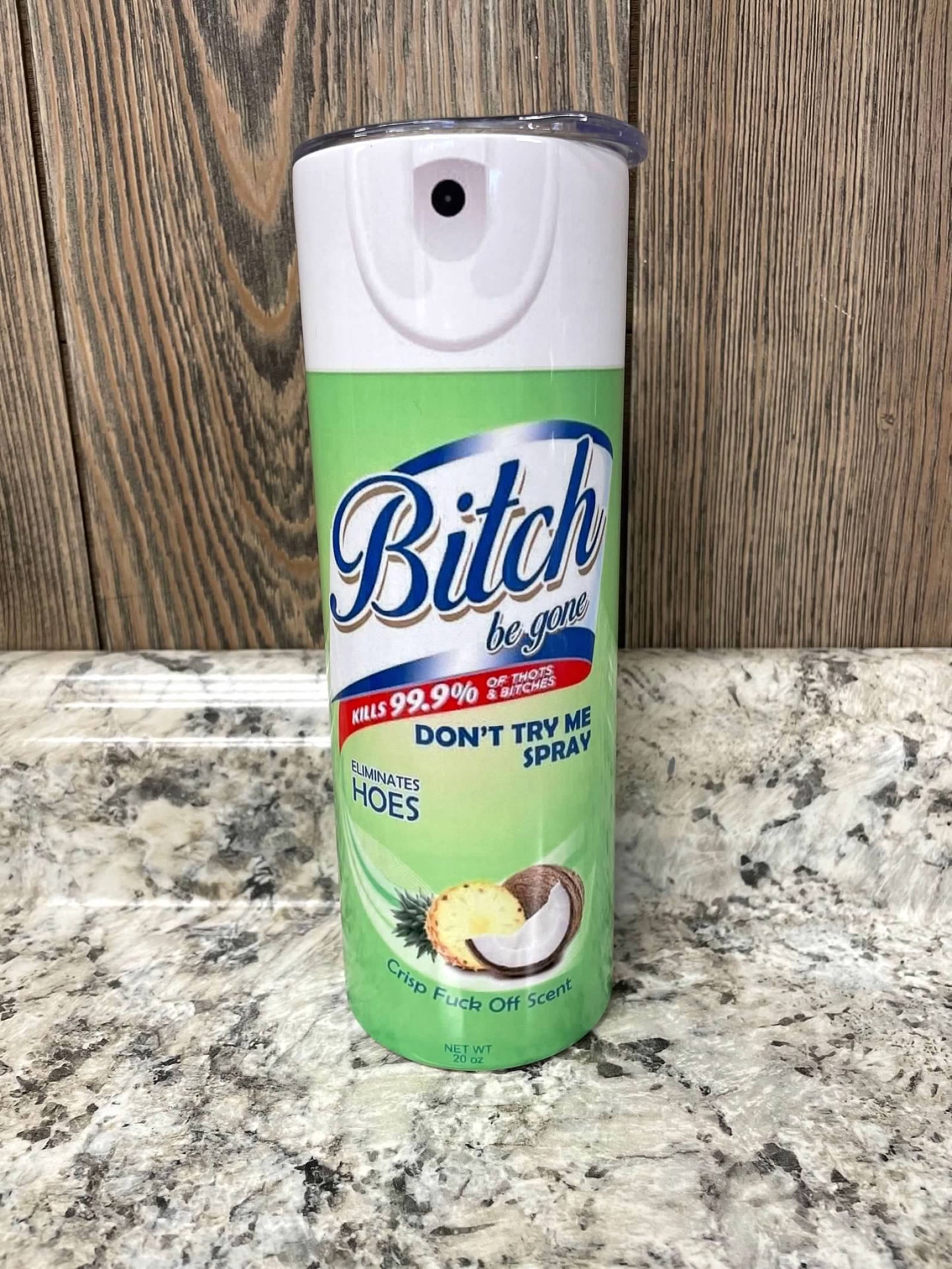 Bitch Disinfectant Spray 20 oz Stainless Skinny Tumbler