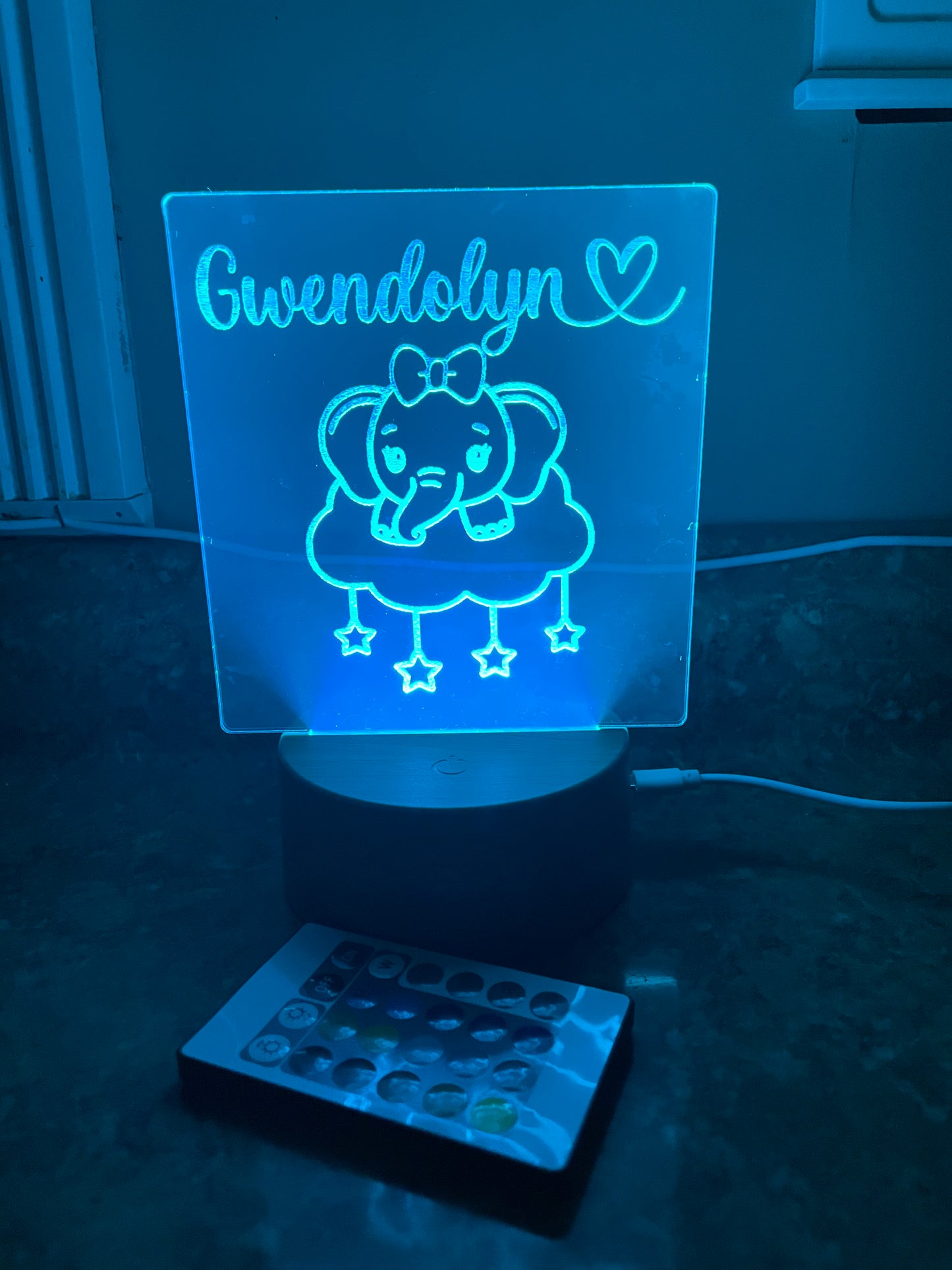 Custom LED Light Lamp with Base